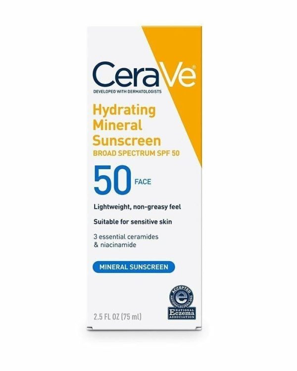 Hydrating suncreen board spectrum SPF 50 mineral suncreen 75ml